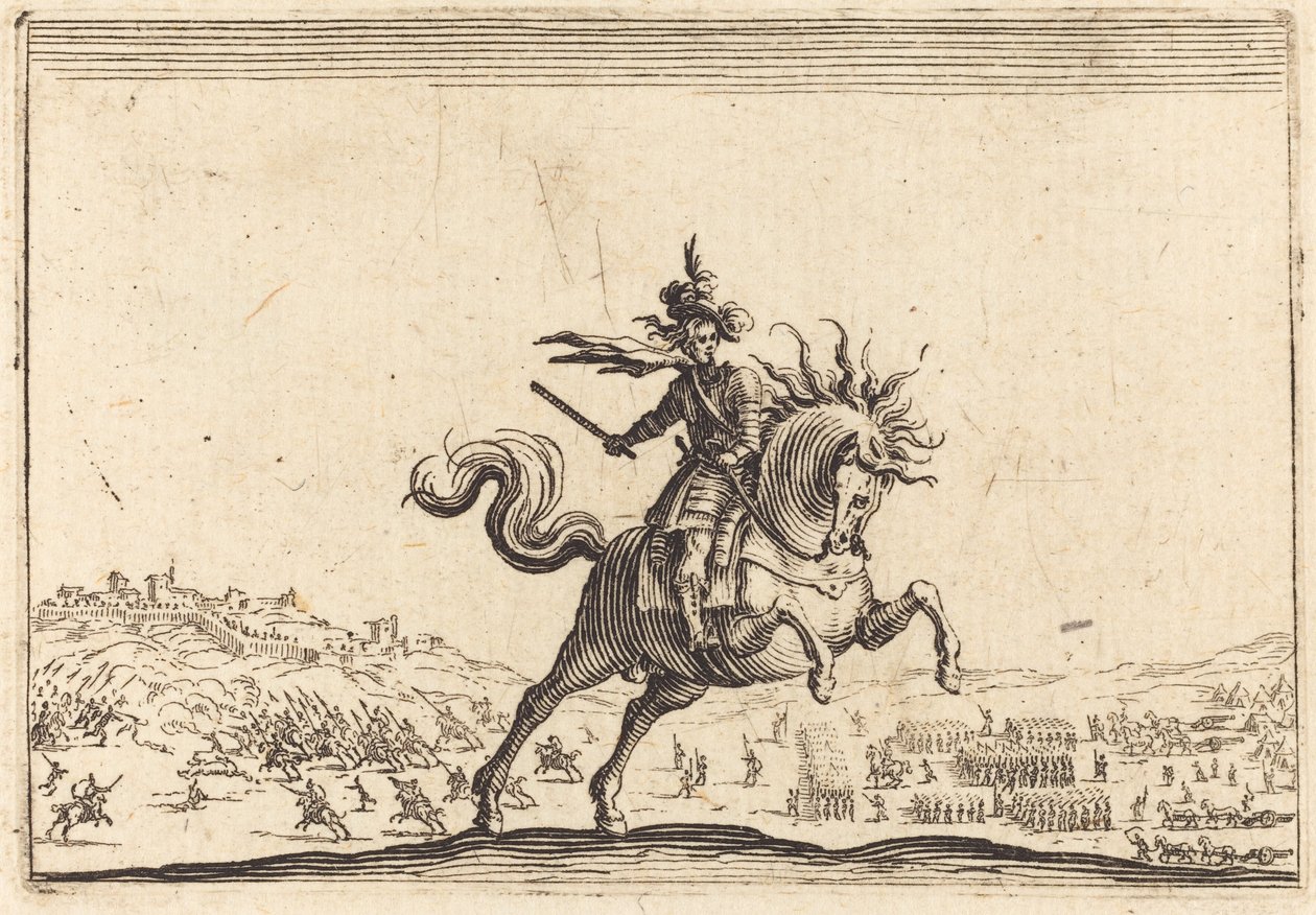Military Commander on Horseback by Jacques Callot