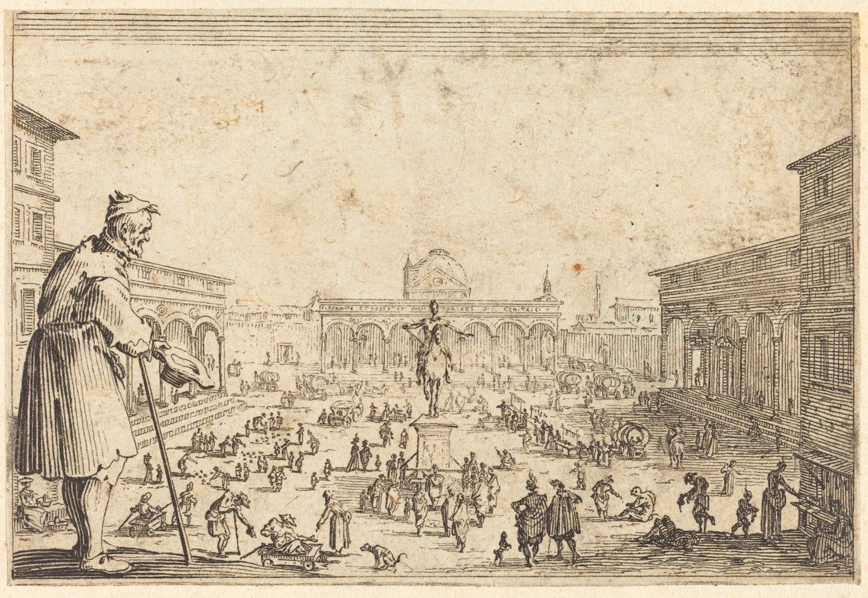 Piazza SS. Annunziata, Florence by Jacques Callot