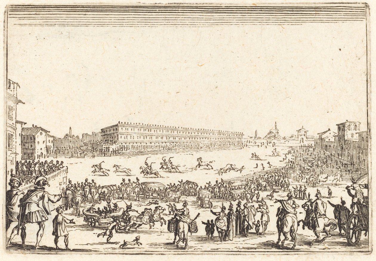 Piazza Santa Croce, Florence, c. 1622 by Jacques Callot