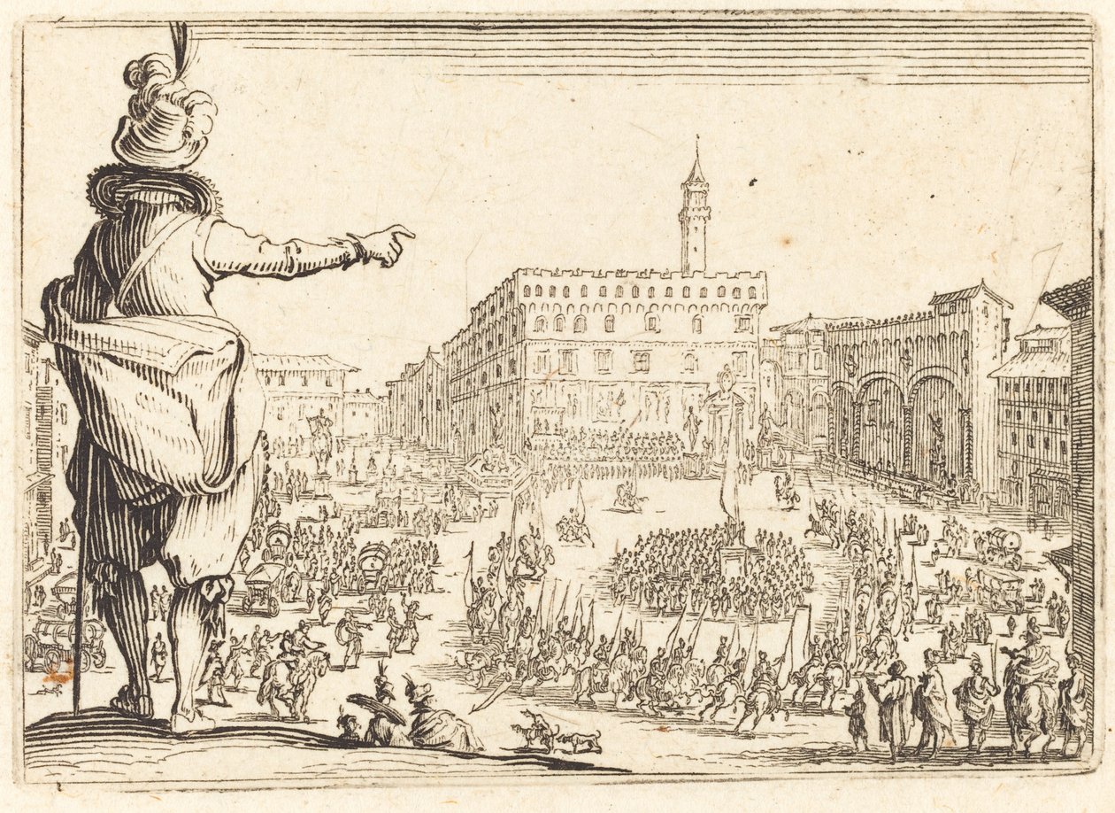 Piazza della Signoria, Florence, c. 1622 by Jacques Callot