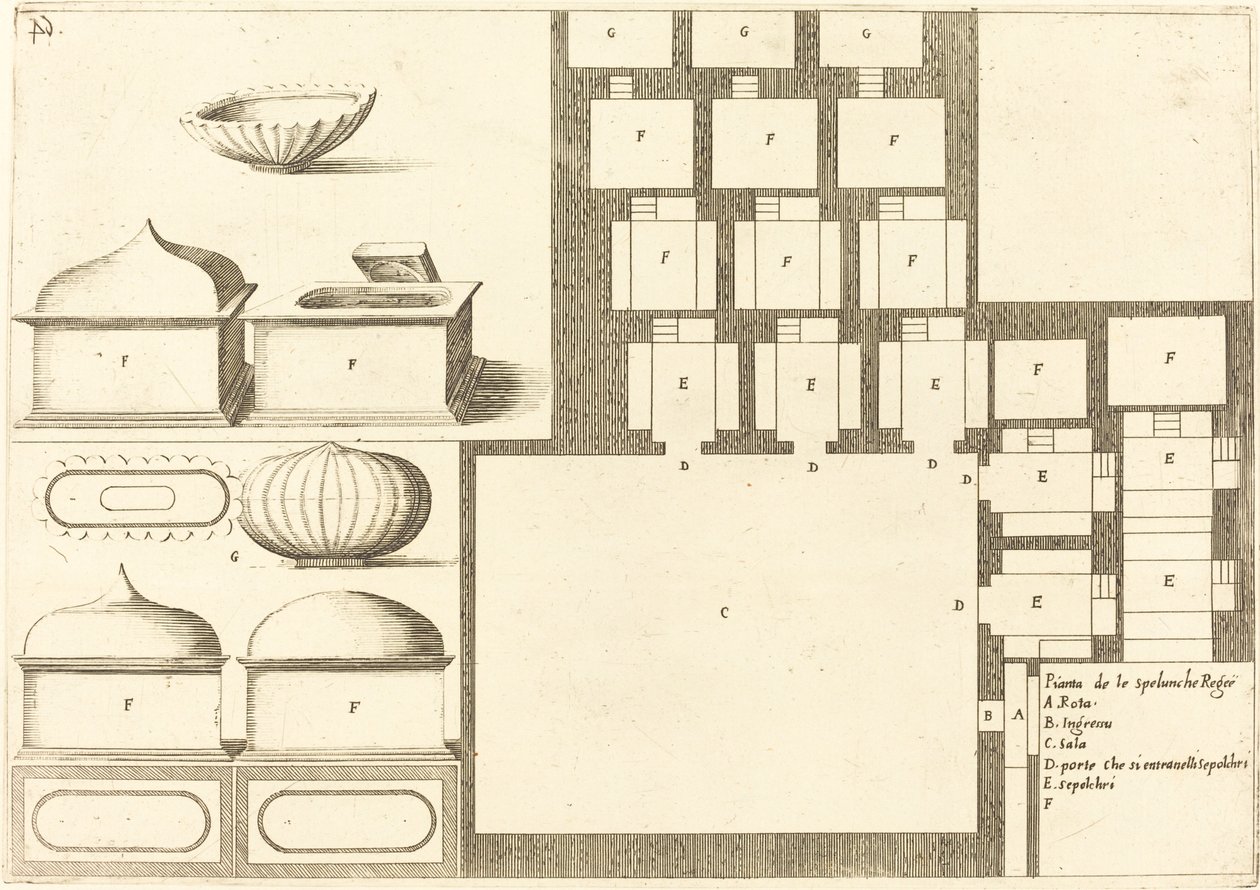 Plan of the Spelunche Regee by Jacques Callot