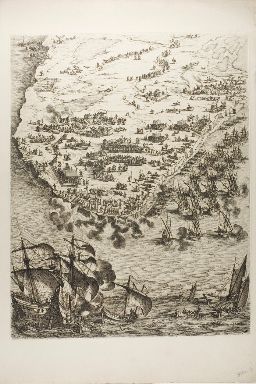 Plate Four from La Siège de la Rochelle by Jacques Callot