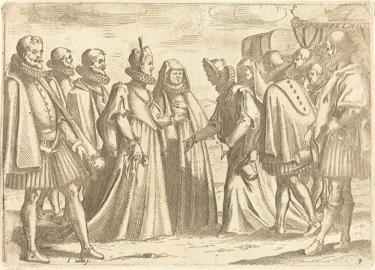 Reception at Mantua by Jacques Callot
