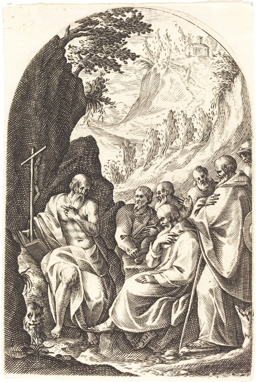 Saint Jerome Instructing His Disciples in the Desert by Jacques Callot