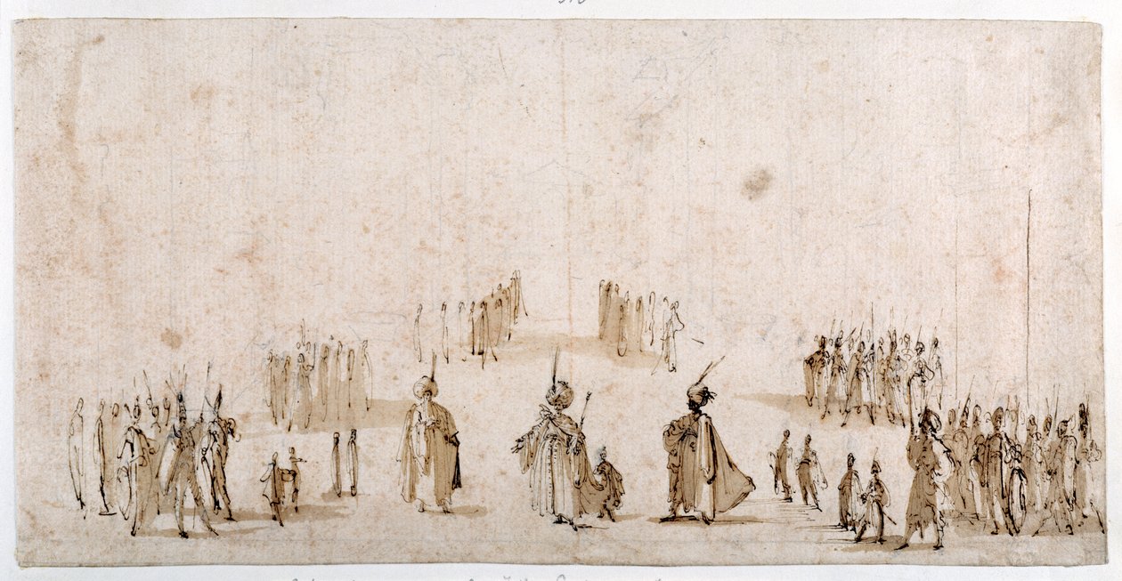 Sketch for the staging of groups of figures in 