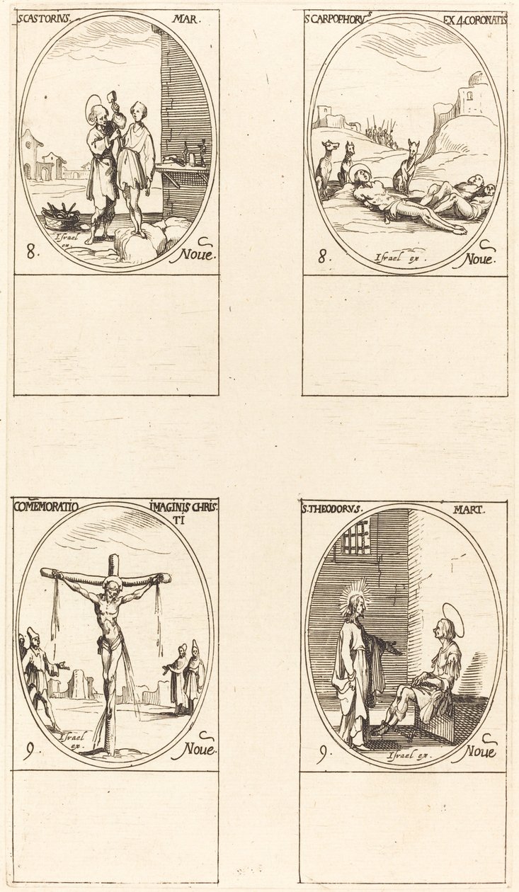 St. Castorius; St. Carpophorus & The Four Crowned Martyrs; Commemoration of the Image by Jacques Callot