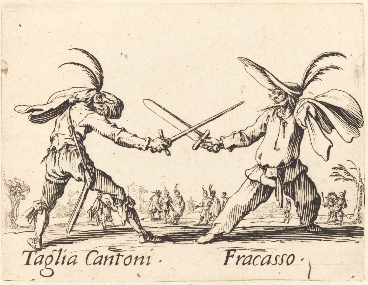 Taglia Cantoni and Fracasso by Jacques Callot