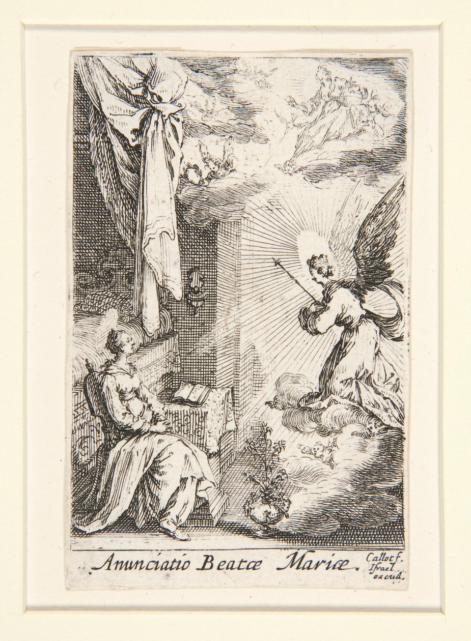The Annunciation, No. 5 from The Life of the Virgin by Jacques Callot