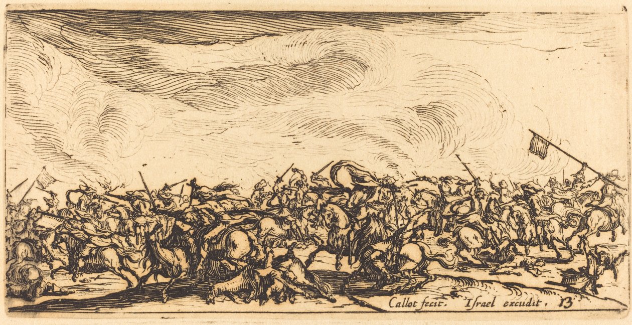The Cavalry Combat with Swords, c1632-1634 by Jacques Callot