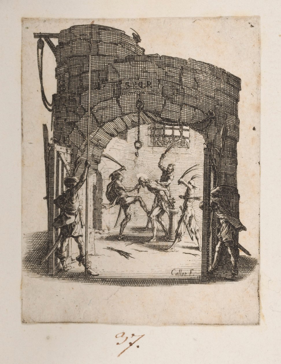 The Coronation of Pines, no. 8 of 11 from The Little Passion by Jacques Callot
