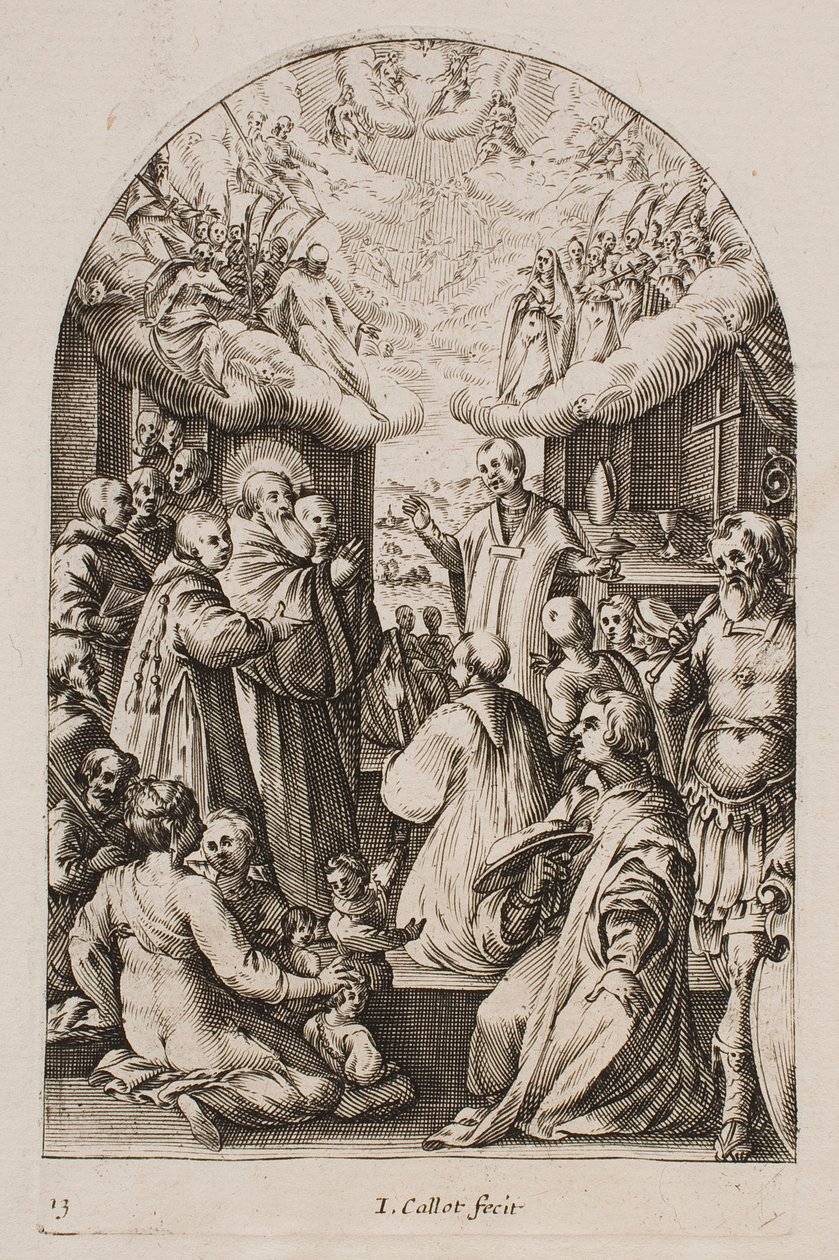 The Death of St. Benedict, from the series “Pictures of Rome” by Jacques Callot