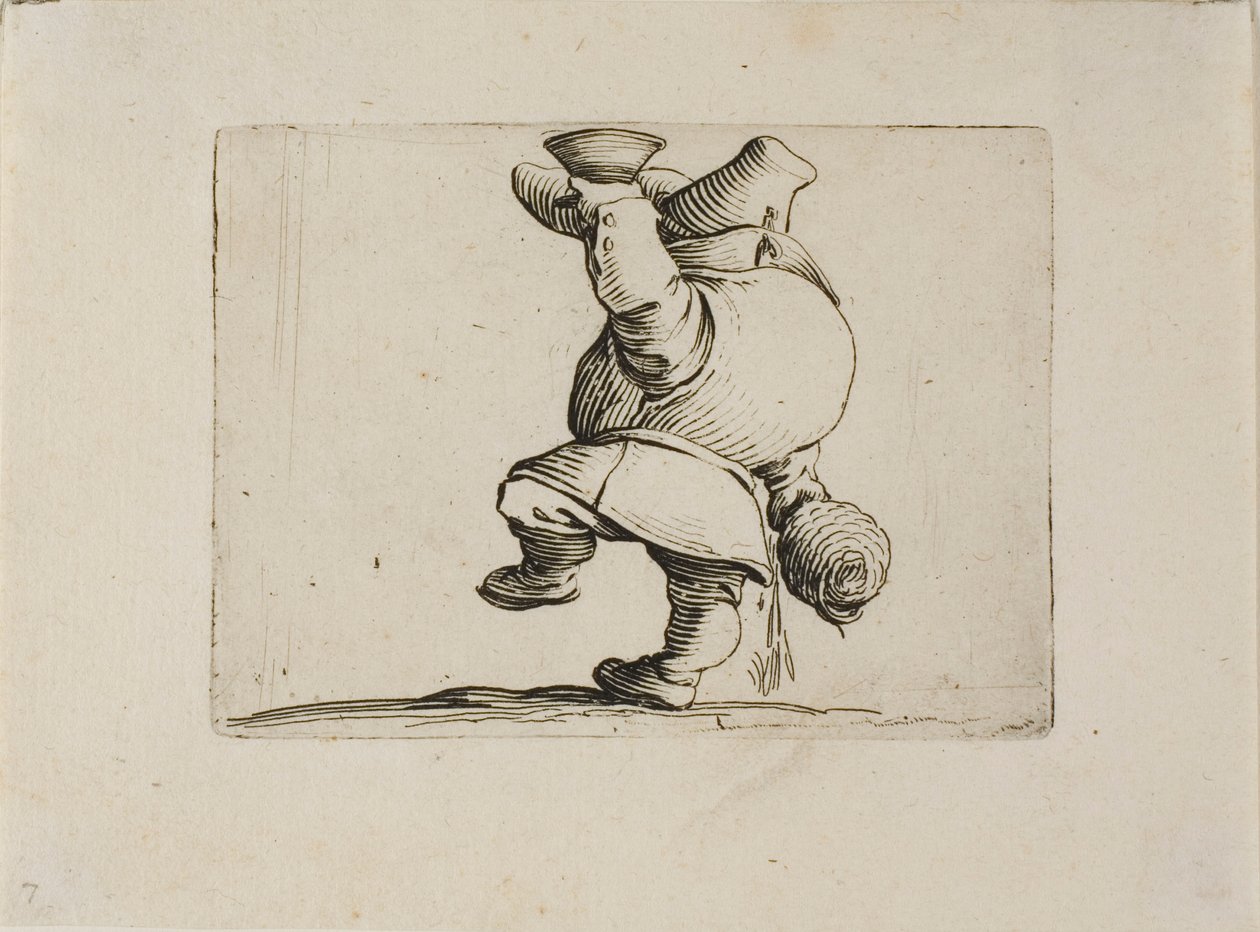 The Drinker Seen from the Back, from Varie Figure Gobbi by Jacques Callot
