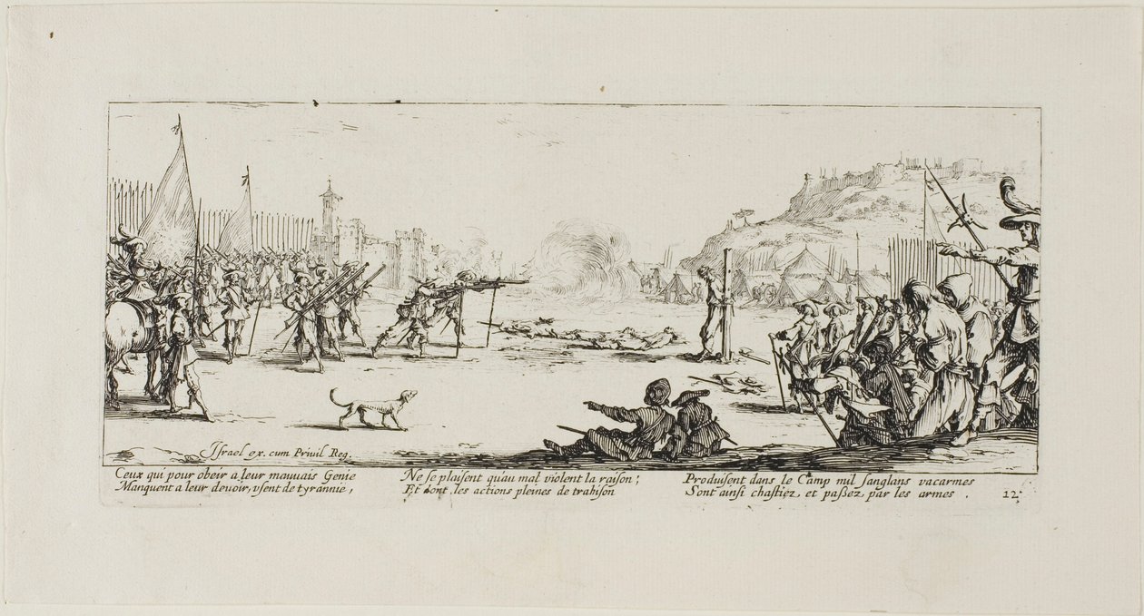 The Firing Squad, Plate Twelve from The Miseries of War by Jacques Callot