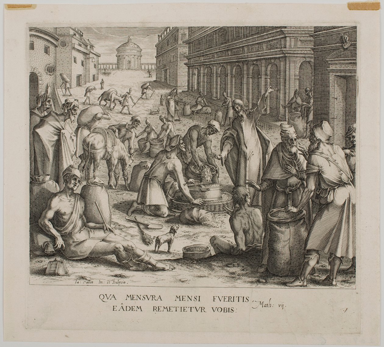 The Grain Measurers by Jacques Callot