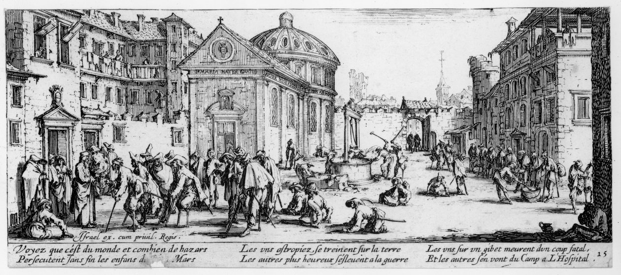 The Hospital, plate 15 from The Miseries and Misfortunes of War, engraved by Israel Henriet by Jacques Callot