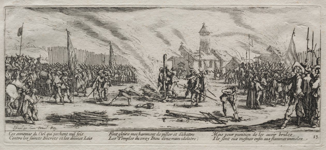 The Large Miseries of War: Burning at the Stake by Jacques Callot