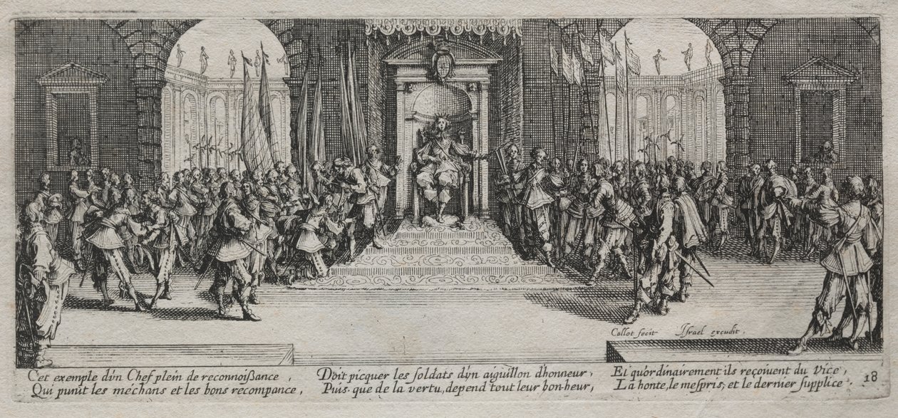 The Large Miseries of War: Distribution of Recompense by Jacques Callot