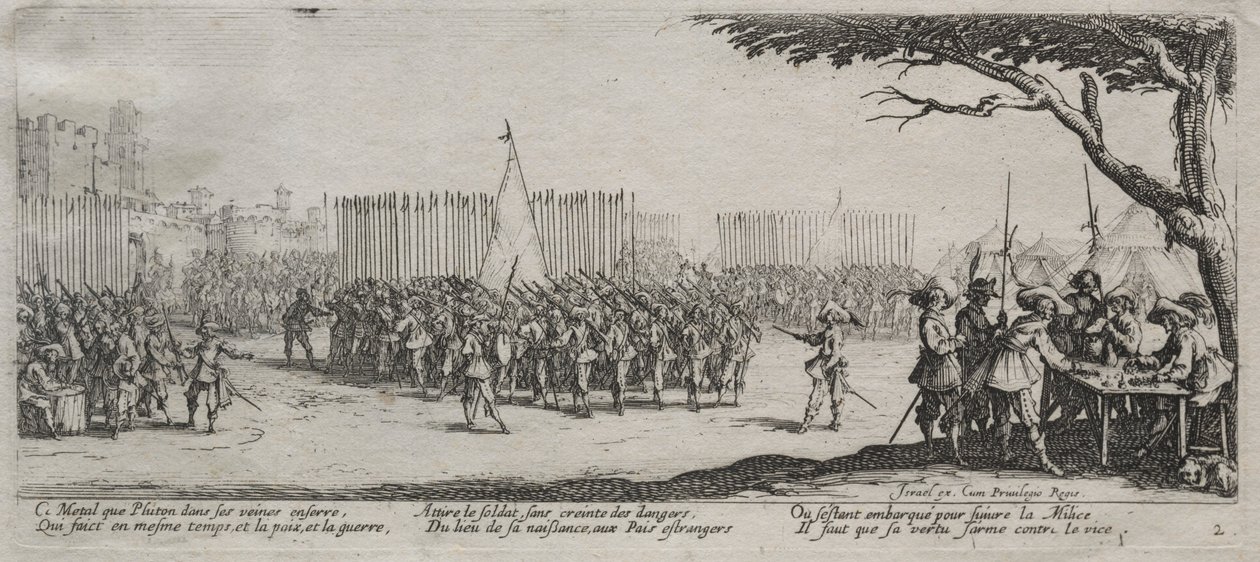 The Large Miseries of War: Enrollment of the Troops by Jacques Callot
