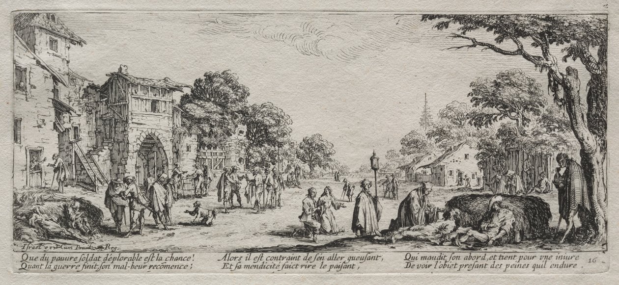 The Large Miseries of War: The Beggars and the Dying by Jacques Callot