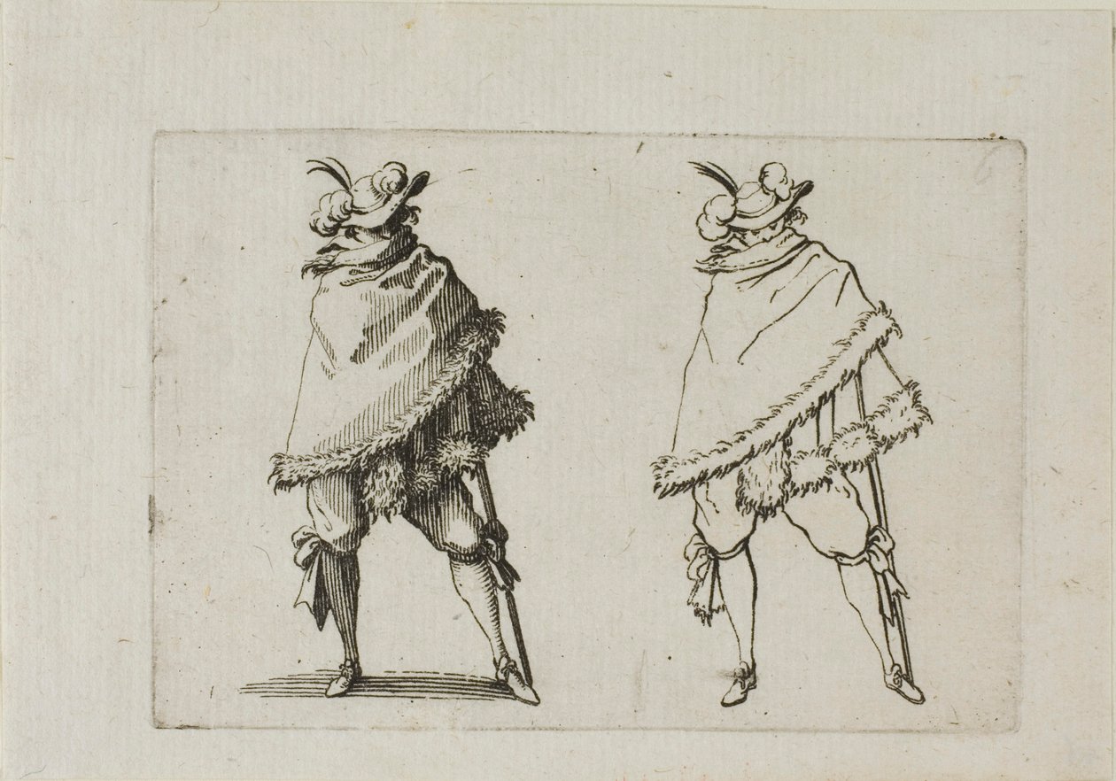 The Man Wrapped in his Coat, from The Caprices by Jacques Callot