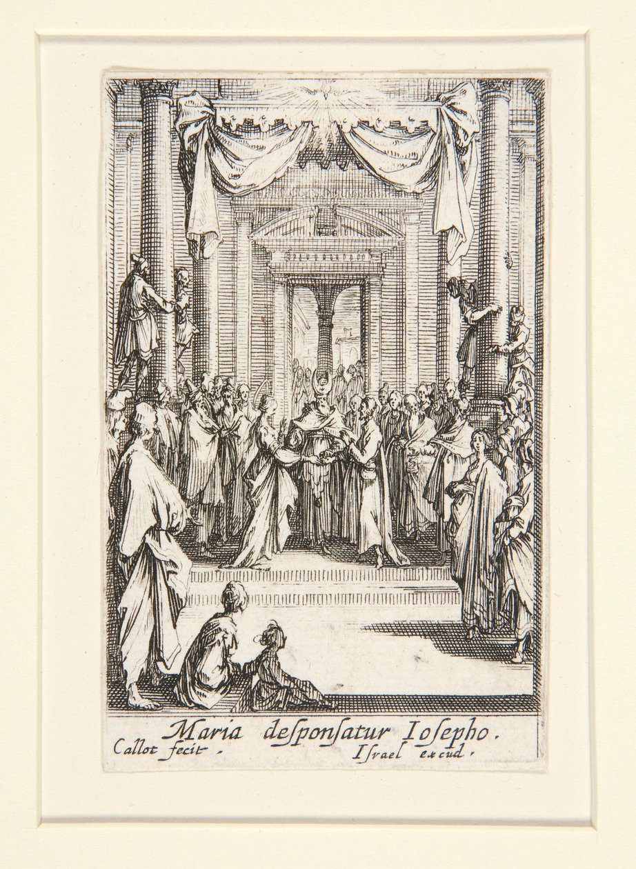 The Marriage of the Virgin, No. 4 from The Life of the Virgin by Jacques Callot