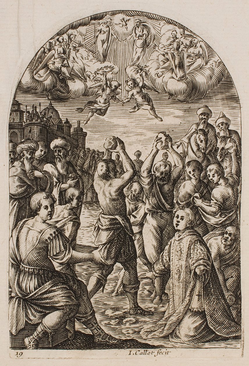 The Martyrdom of St. Stephen, from the series “Pictures of Rome” by Jacques Callot