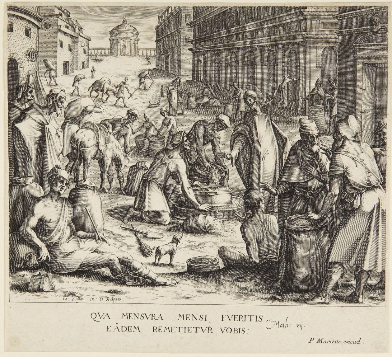 The Measurers of Grain by Jacques Callot