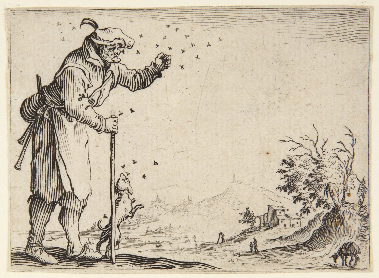 The Peasant Assailed by Bees by Jacques Callot