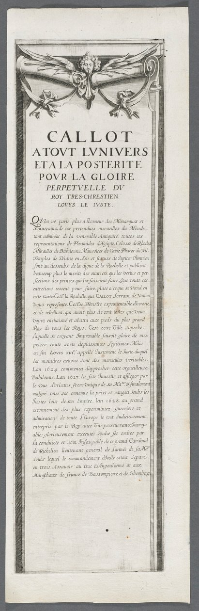 The Siege of La Rochelle: Plate 4 by Jacques Callot