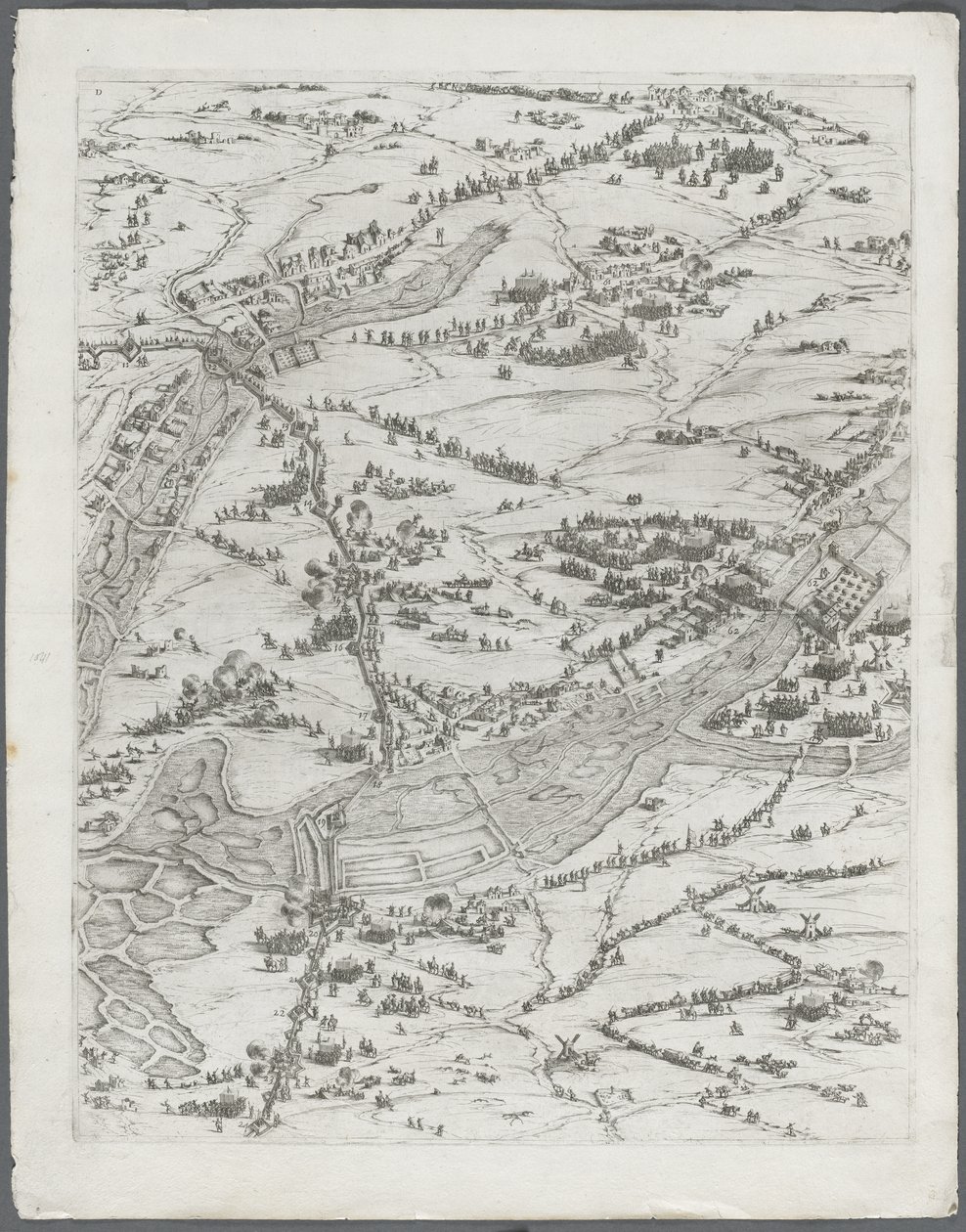 The Siege of La Rochelle: Plate 7 by Jacques Callot