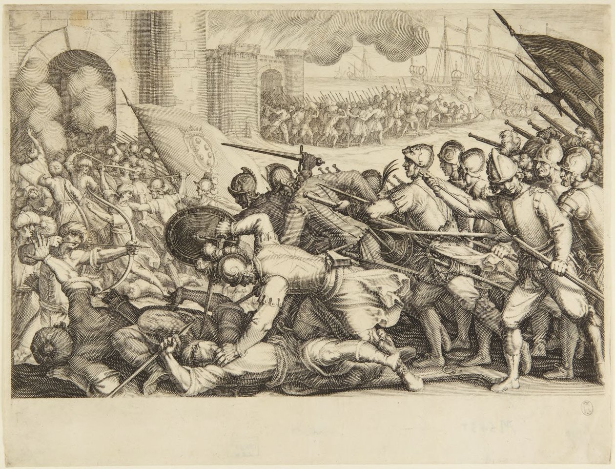 The Troops Forcing the Gate of a City by Jacques Callot
