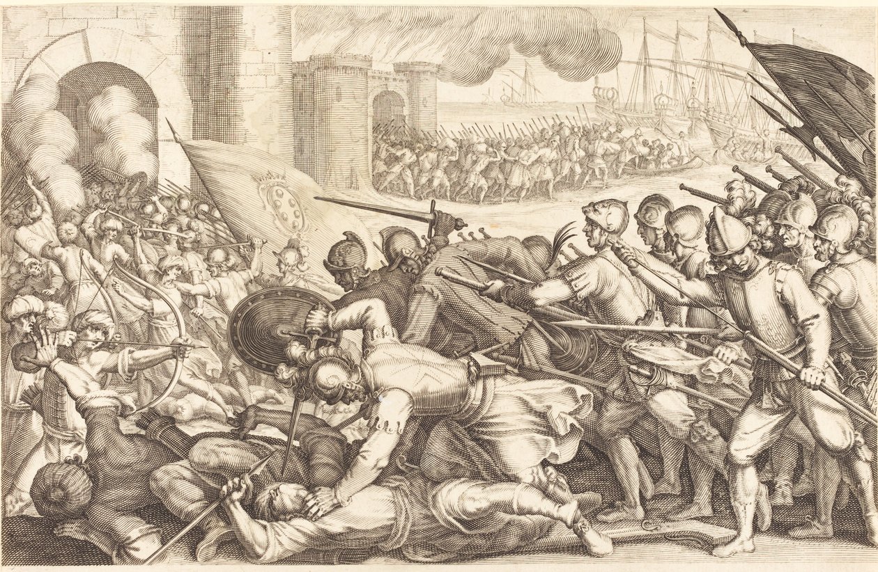 The Troops Forcing the Gate of a Town by Jacques Callot