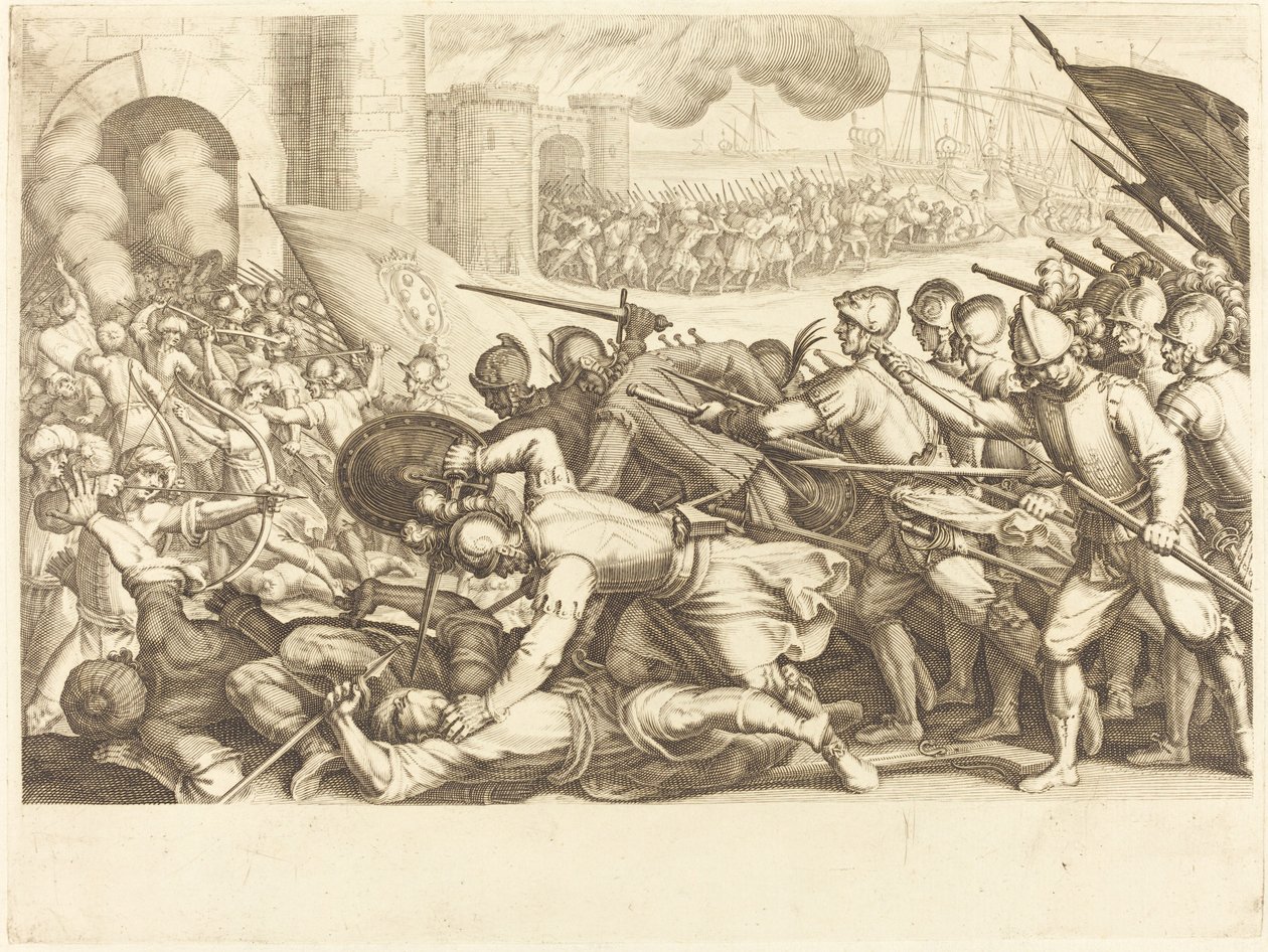 The Troops Forcing the Gate of a Town by Jacques Callot