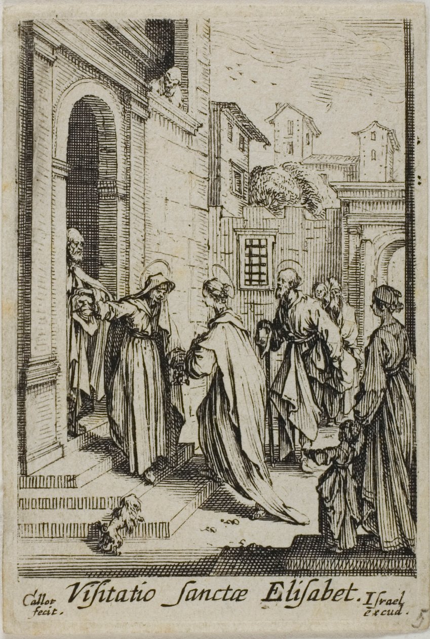 The Visitation of St. Elizabeth, from The Life of the Virgin by Jacques Callot