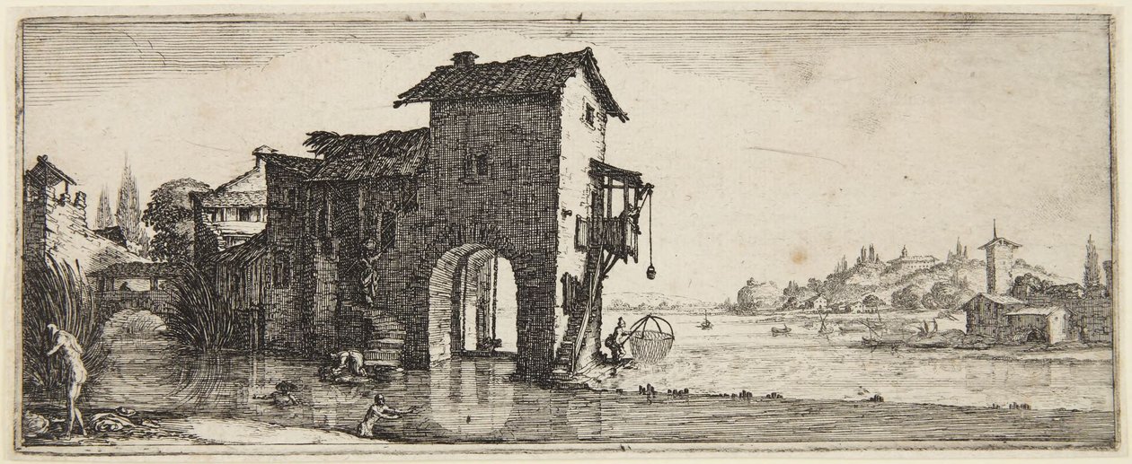 The Water Mill by Jacques Callot