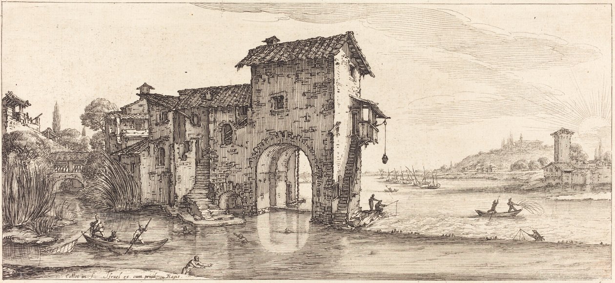 The Watermill by Jacques Callot