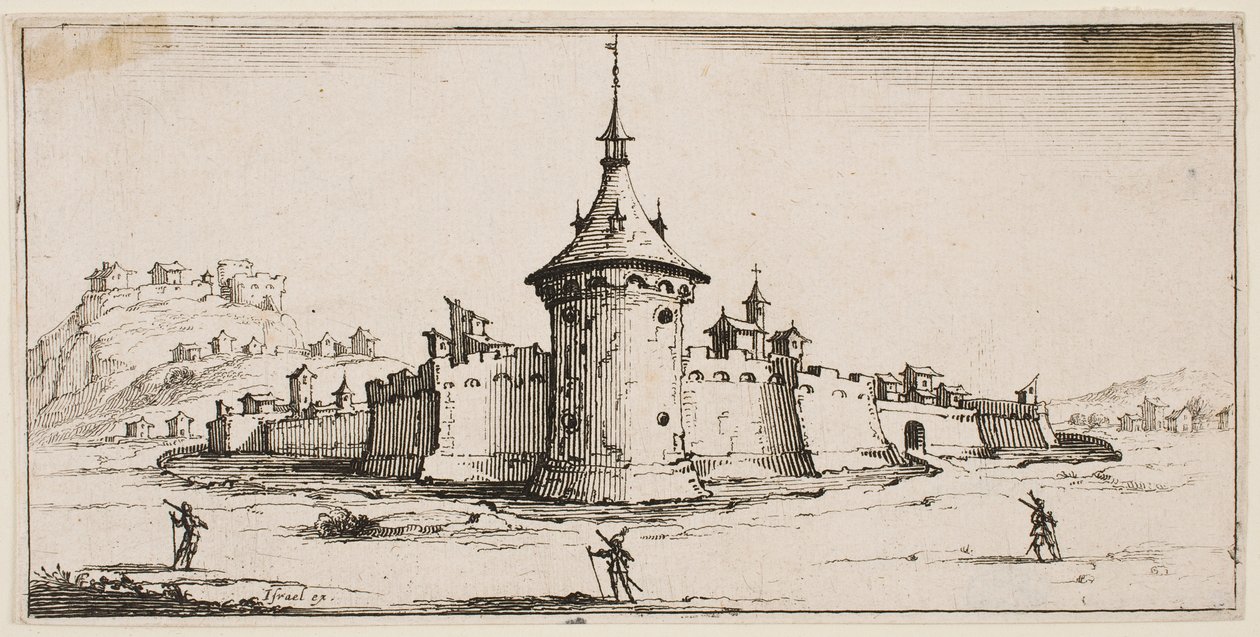 View of a Fortified Village by Jacques Callot