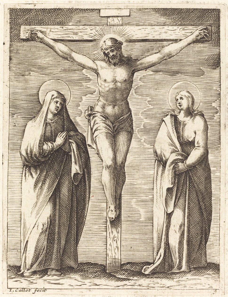 Virgin and Saint John at the Foot of the Cross by Jacques Callot