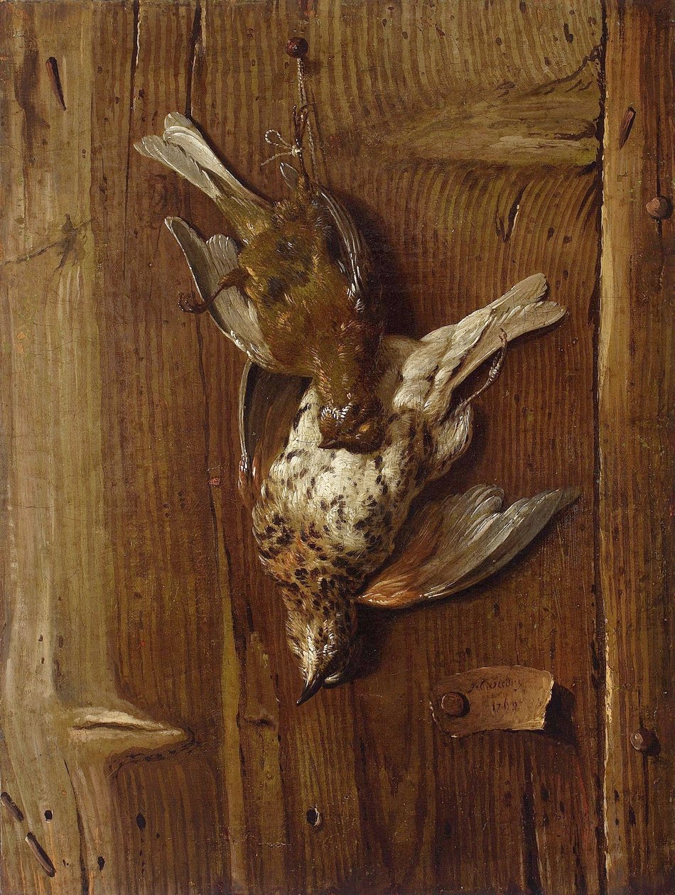 Dead Birds (Thrush and Fieldfare) by Jacques Charles Oudry