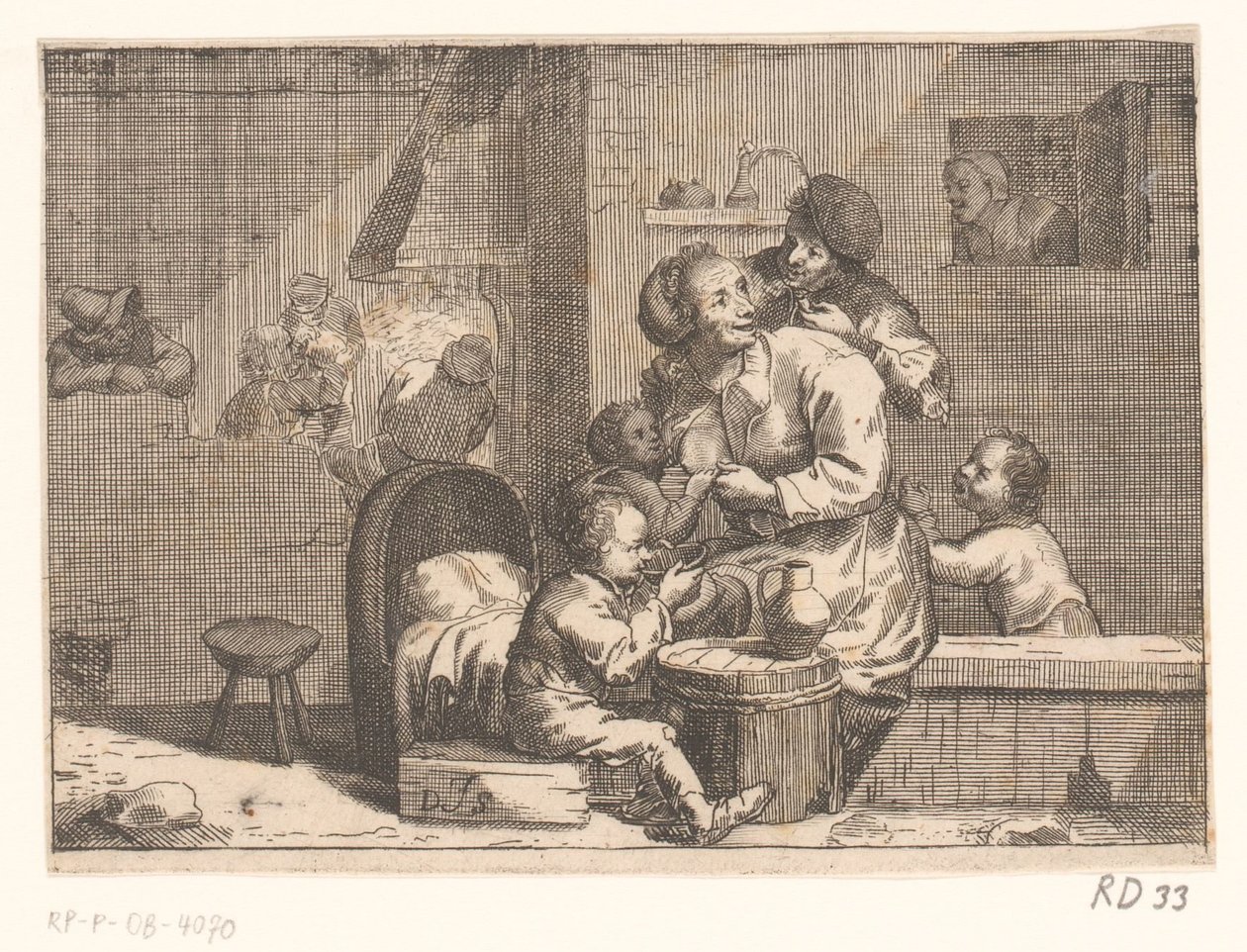 Domestic Scene with Nursing Child by Jacques Dassonville