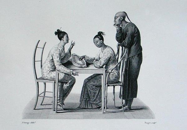 Chinese playing Tchonka in Coupang, Timor, from 
