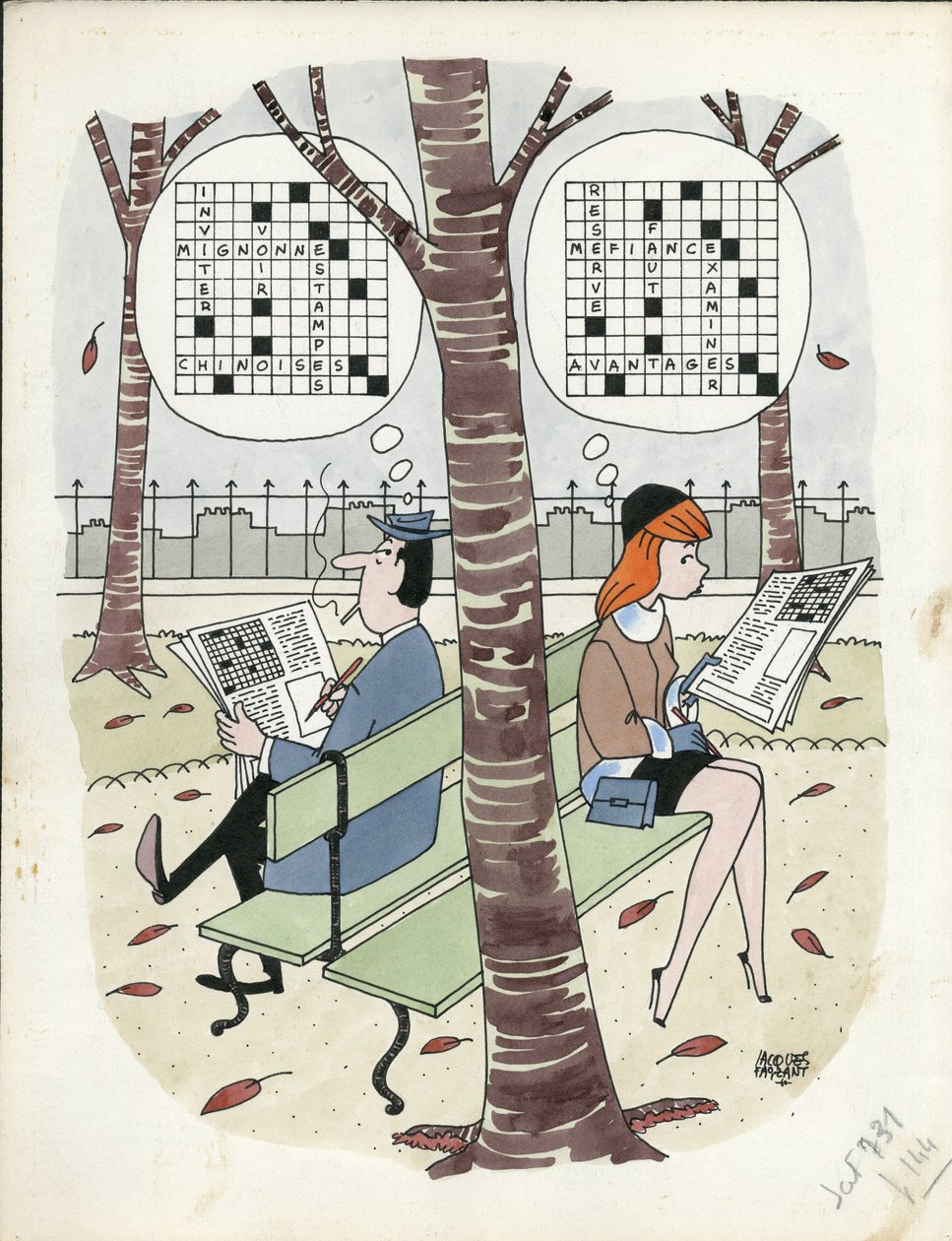 Days of France, Satirical in Colors by Jacques Faizant