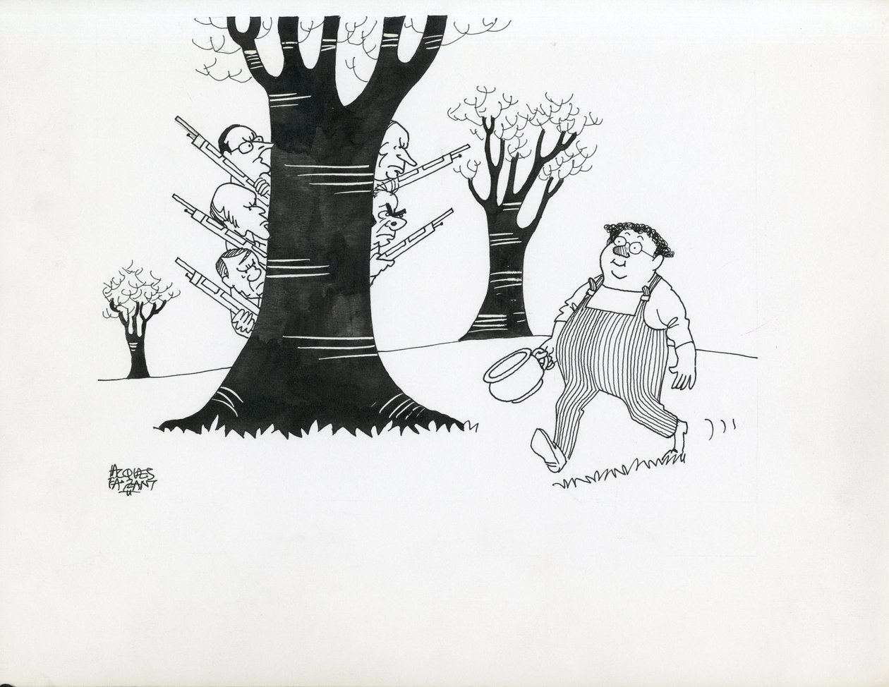Days of France, Satirical in Black & White by Jacques Faizant