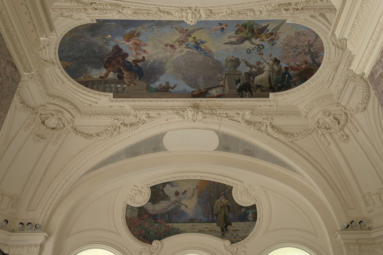 Decoration of the North Pavilion of the Petit Palais - The Triumph of Paris (ceiling) - Paris, Intellectual Capital (Half-dome), between 1913 and 1919 by Jacques Fernand Humbert