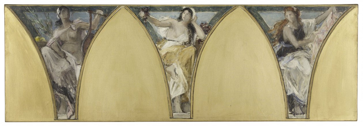 Sketch for the Hôtel de Ville de Paris: Languedoc. Gascogne. Lyonnais, circa 1888 by Jacques Fernand Humbert