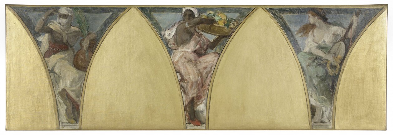 Sketch for Paris City Hall: Algeria. Guyana. Provence by Jacques Fernand Humbert