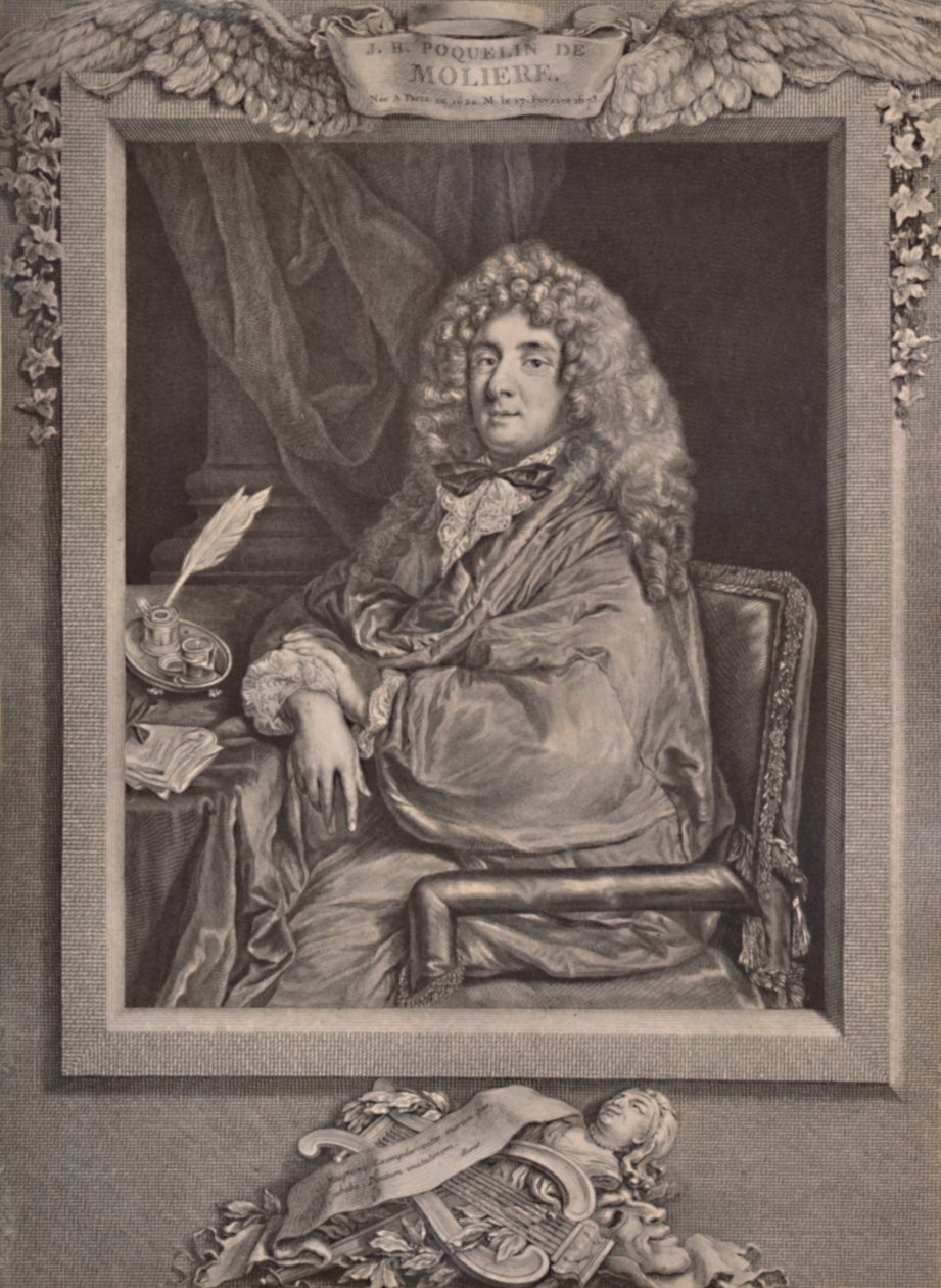 Moliere, French Playwright and Actor, 18th Century by Jacques Firmin Beauvarlet