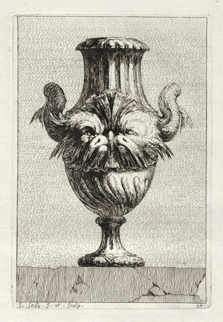 Suite of Vases: Plate 10 by Jacques Francois Joseph Saly