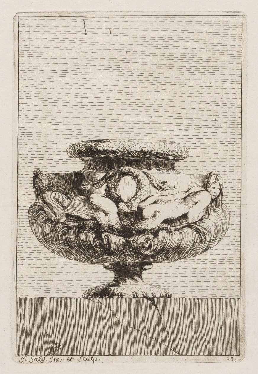 Suite of Vases: Plate 13 by Jacques Francois Joseph Saly