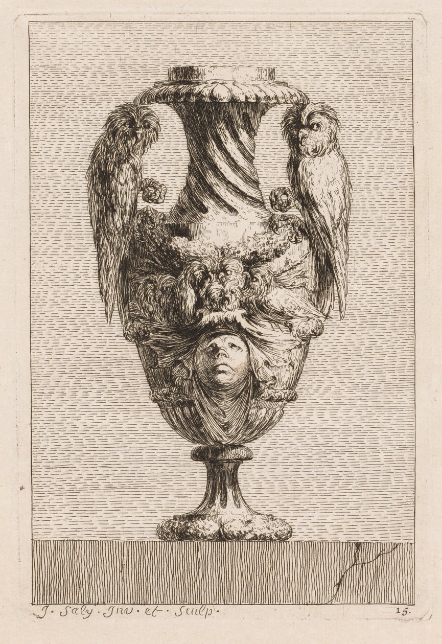 Suite of Vases: Plate 15 by Jacques Francois Joseph Saly